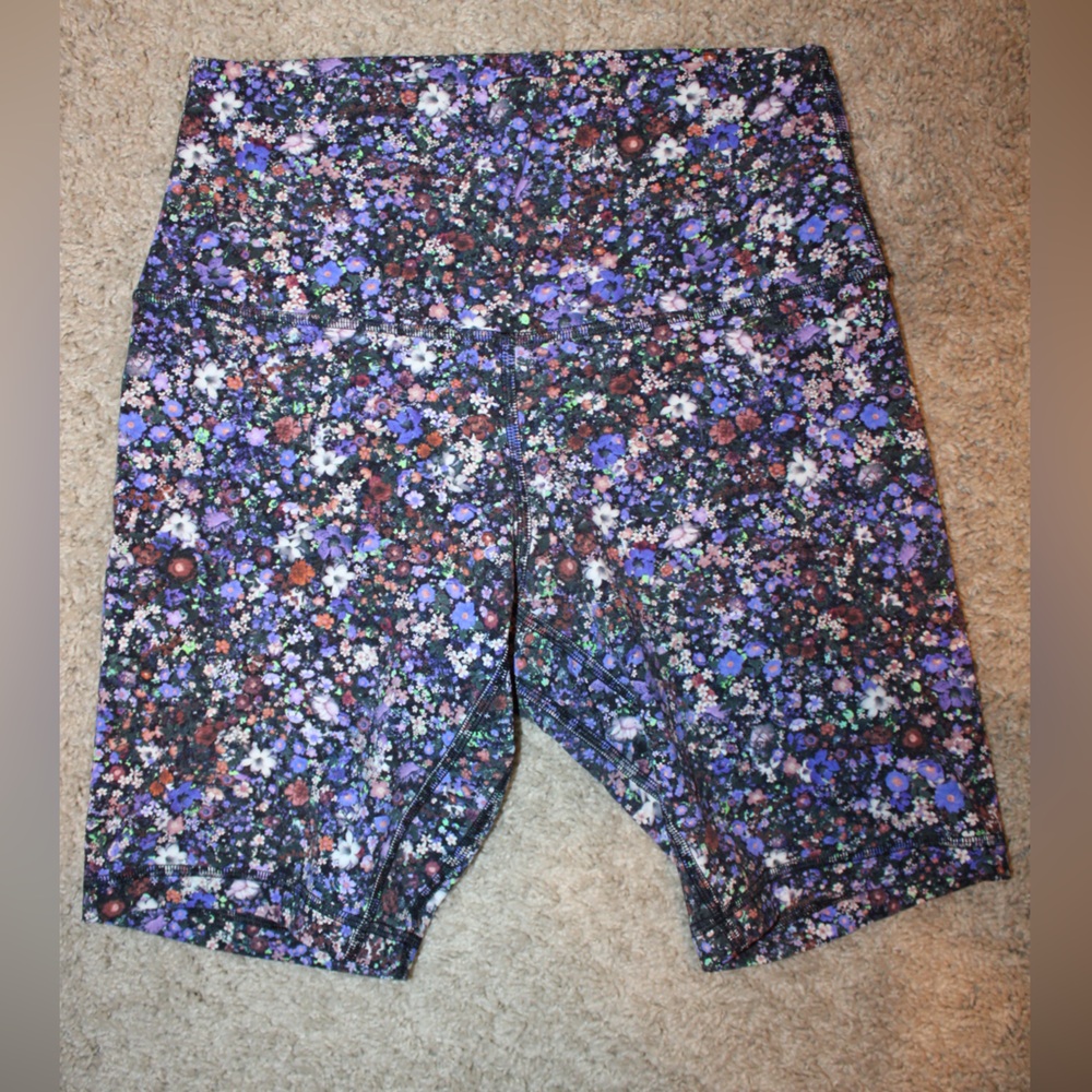 Lululemon Align Bike Shorts 8" Flower Burst Multi Floral Womens Size 4